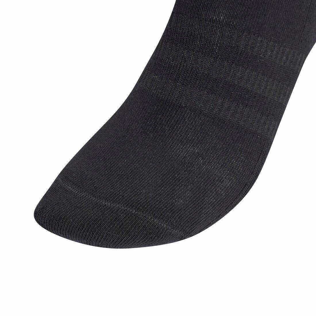 Unisex Cushioned Sportswear Ankle Socks 3 Pairs, Black, No Color, large image number 3