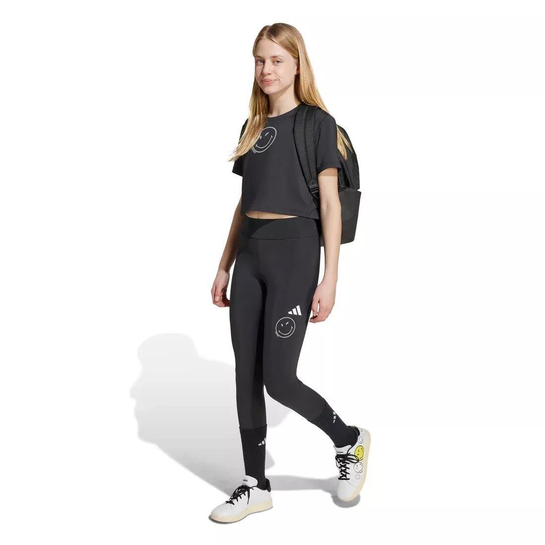 Kids adidas X Smileyworld Training Leggings , Black, No Color, large image number 1