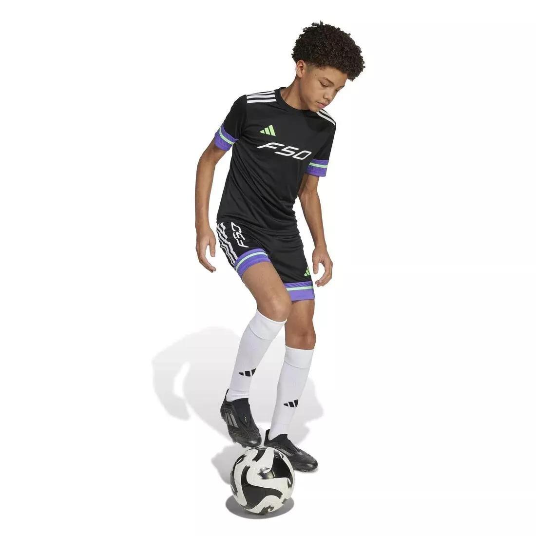 Kids Unisex F50 Short Sleeve Jersey, Black, No Color, large image number 6