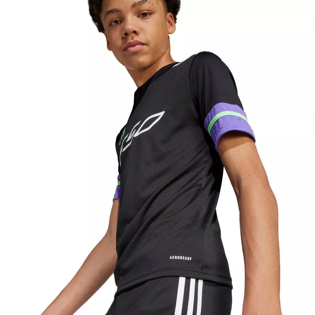 Kids Unisex F50 Short Sleeve Jersey, Black, No Color, large image number 7