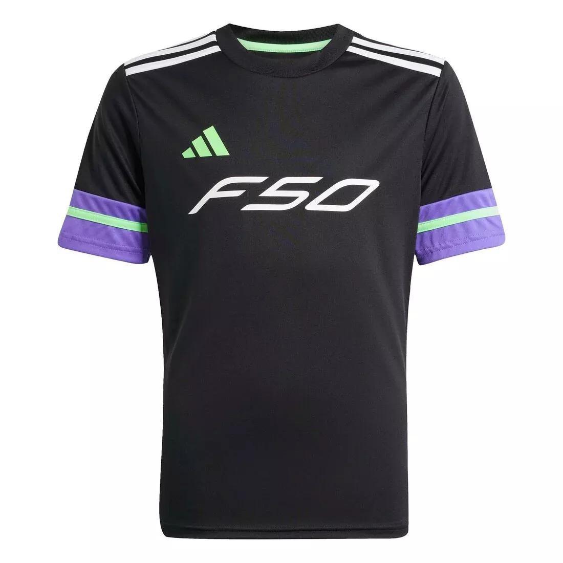 Kids Unisex F50 Short Sleeve Jersey, Black, No Color, large image number 8