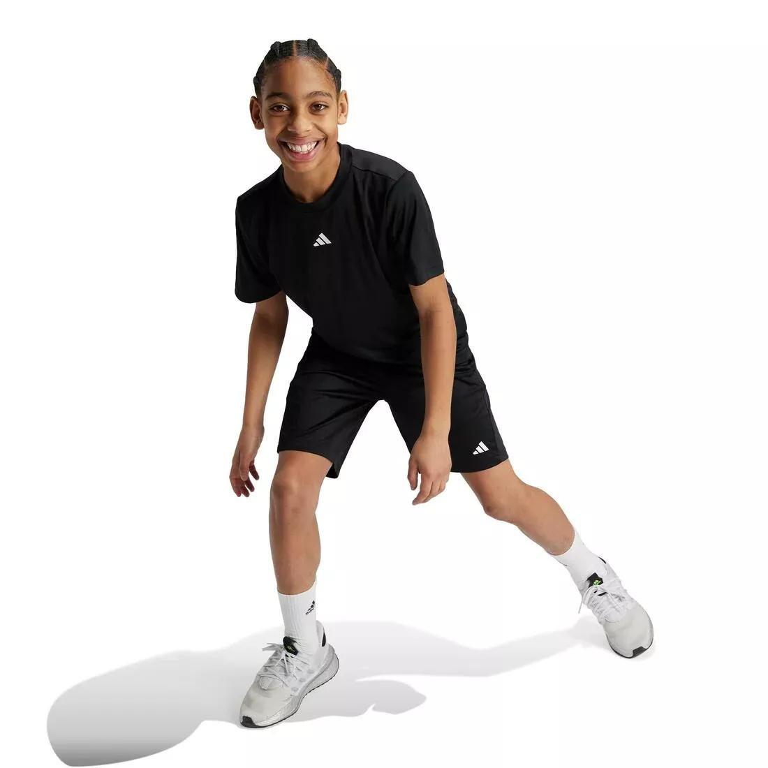 Kids Unisex Train Essentials Logo Regular Fit T-Shirt, Black, No Color, large image number 0