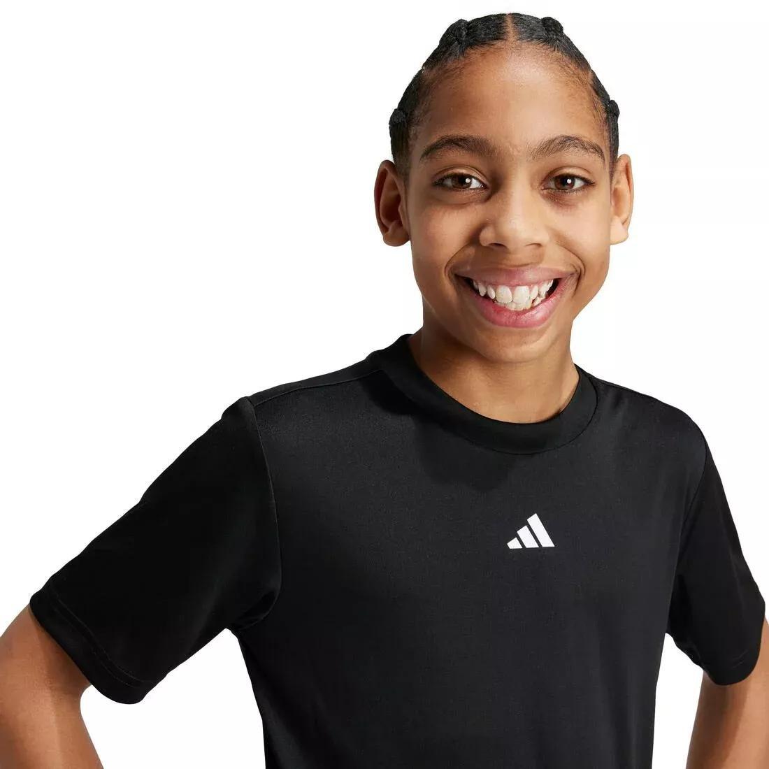 Kids Unisex Train Essentials Logo Regular Fit T-Shirt, Black, No Color, medium