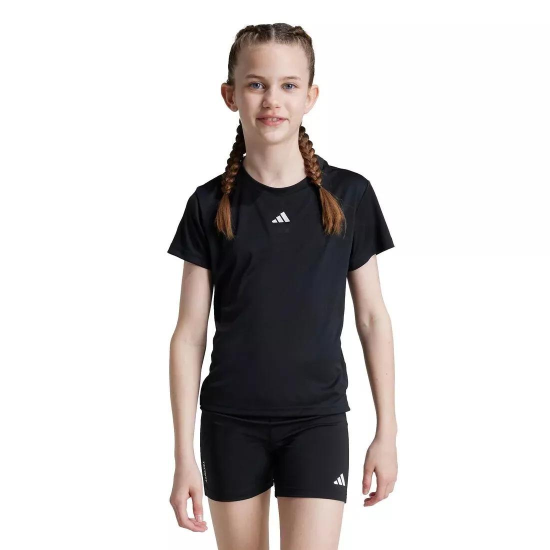 Kids Train Essentials Regular Fit Logo Training T-Shirt , Black, No Color, large image number 0