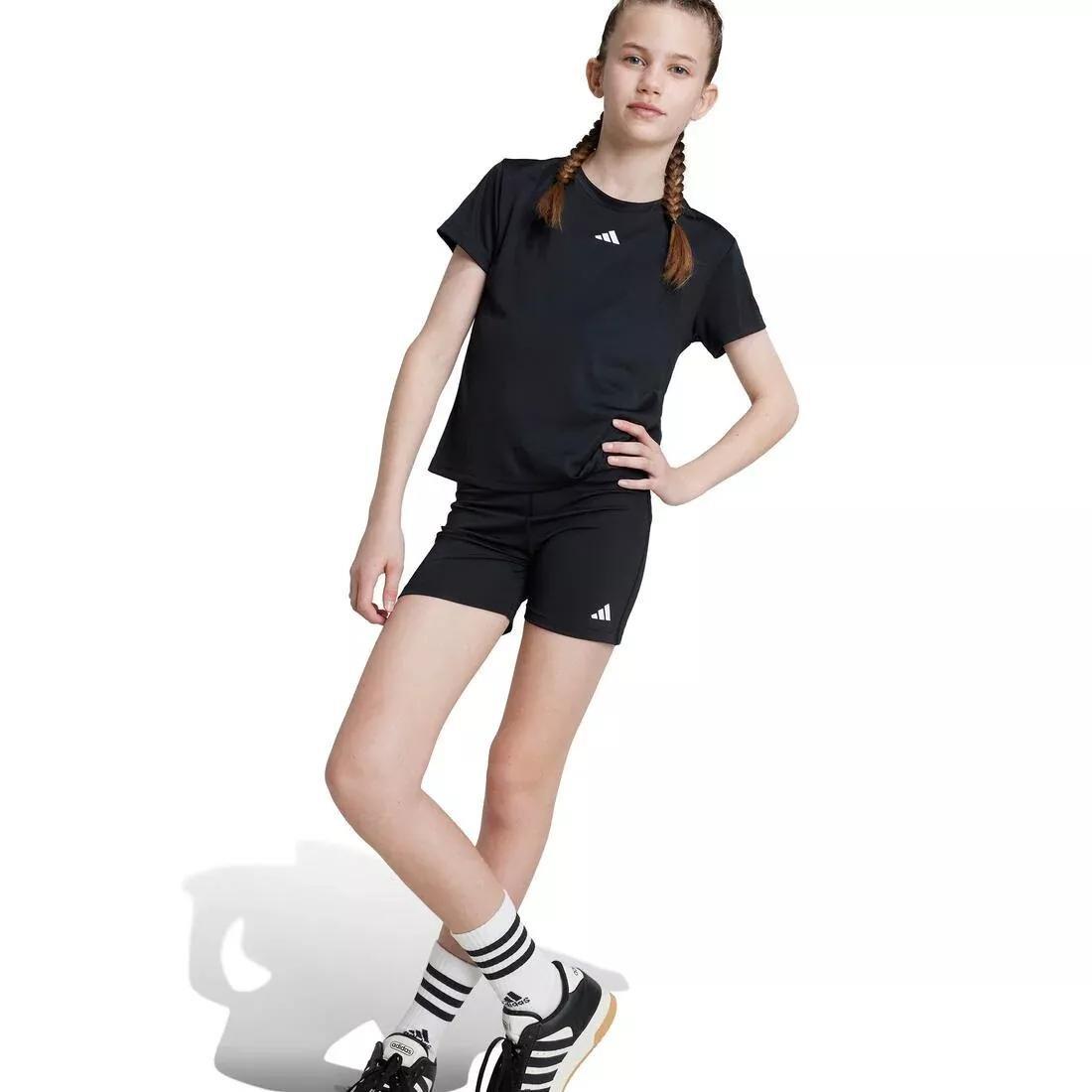 Kids Train Essentials Regular Fit Logo Training T-Shirt , Black, No Color, large image number 2