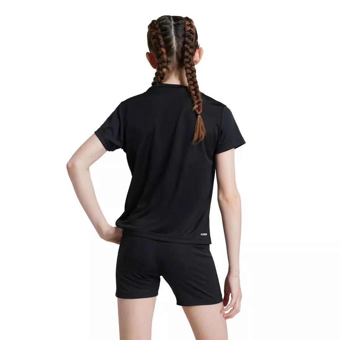 Kids Train Essentials Regular Fit Logo Training T-Shirt , Black, No Color, large image number 3