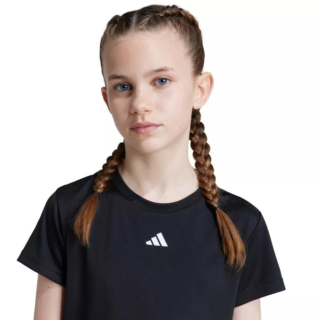 Kids Train Essentials Regular Fit Logo Training T-Shirt , Black, No Color, large image number 4