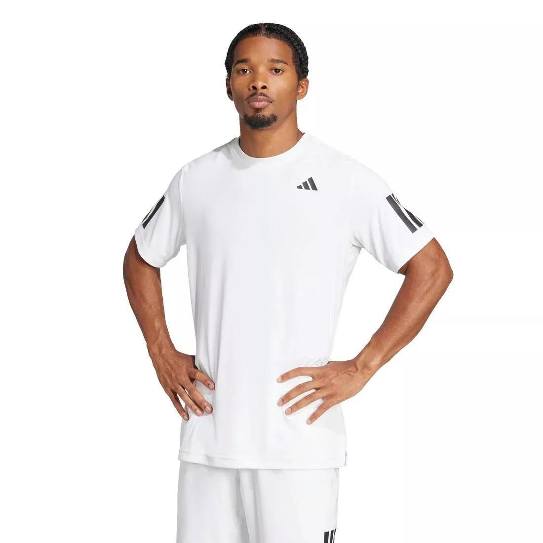 Club Tennis Climacool 3-Stripes T-Shirt, White, No Color, large image number 3