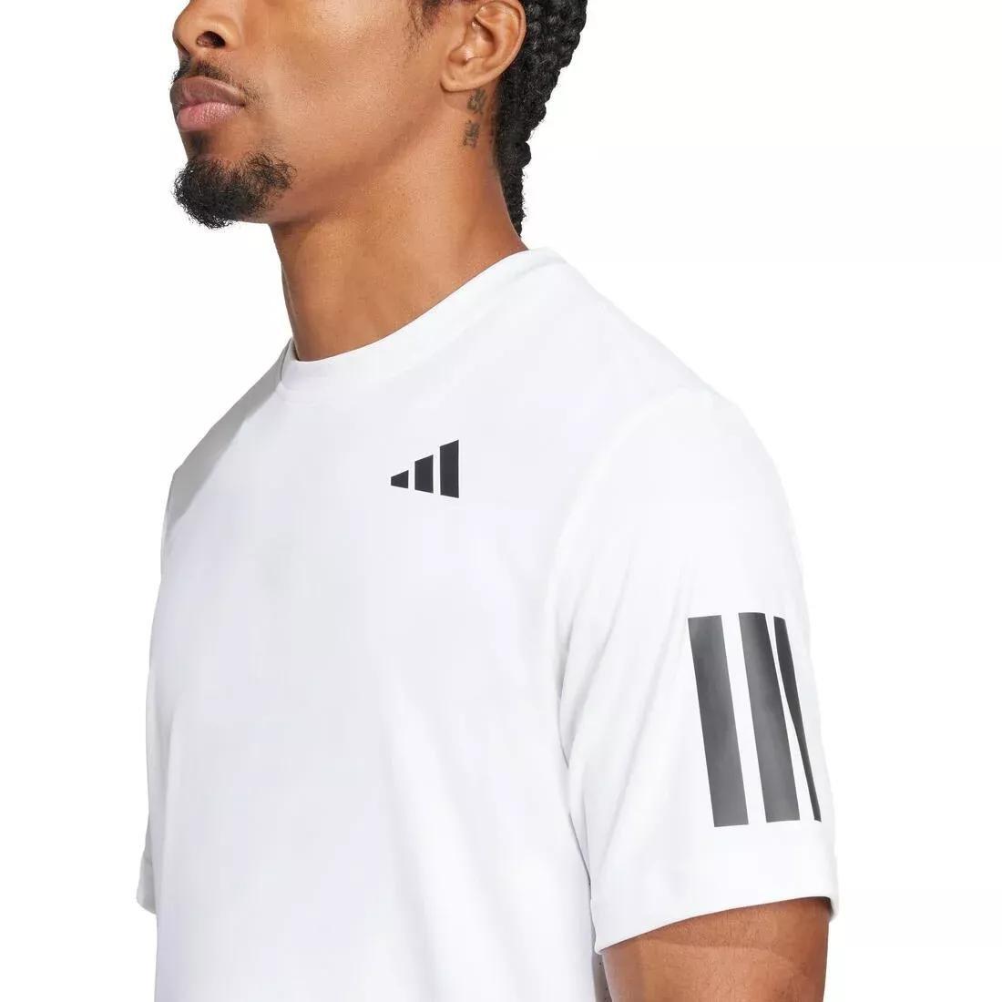 Club Tennis Climacool 3-Stripes T-Shirt, White, No Color, large image number 4