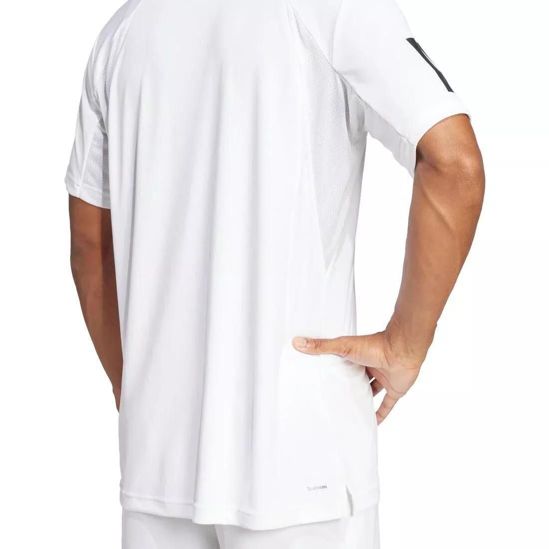 Club Tennis Climacool 3-Stripes T-Shirt, White, No Color, large image number 5