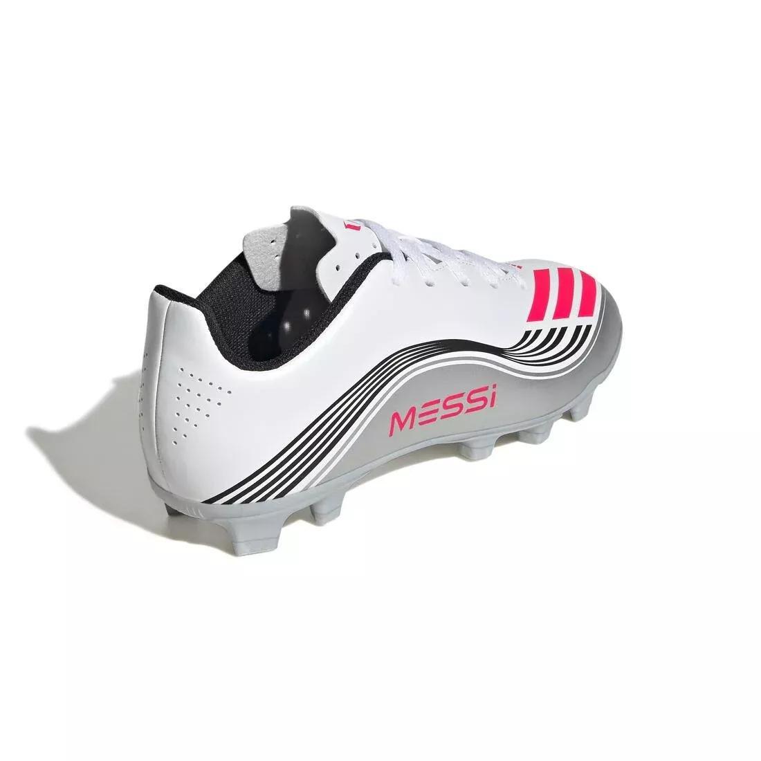Kids Unisex F50 Messi Club Firm/Multi-Ground Boots, White, No Color, large image number 3