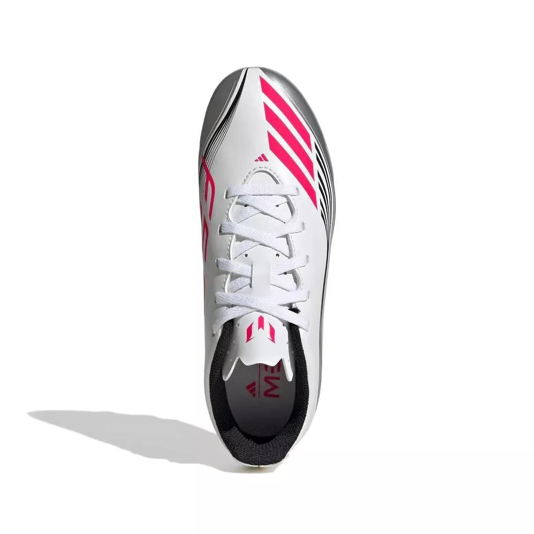 Kids Unisex F50 Messi Club Firm/Multi-Ground Boots, White, No Color, large image number 4
