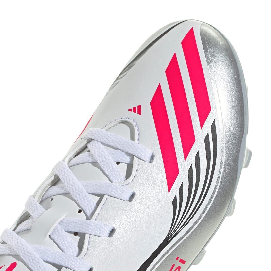 Kids Unisex F50 Messi Club Firm/Multi-Ground Boots, White, No Color, large image number 8