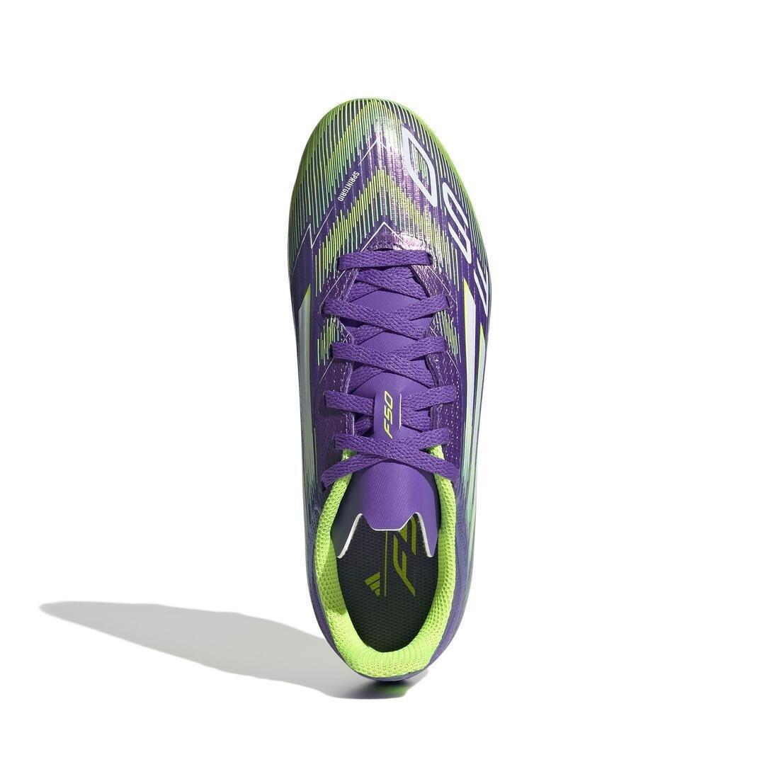 Kids Unisex F50 League Firm/Multi-Ground Boots, Purple, No Color, large image number 3