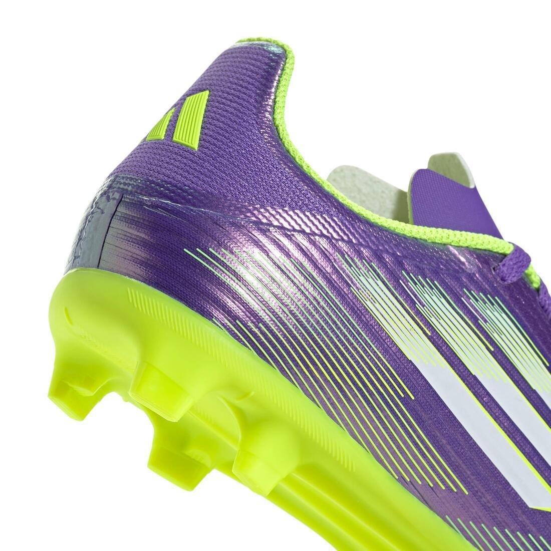Kids Unisex F50 League Firm/Multi-Ground Boots, Purple, No Color, large image number 7