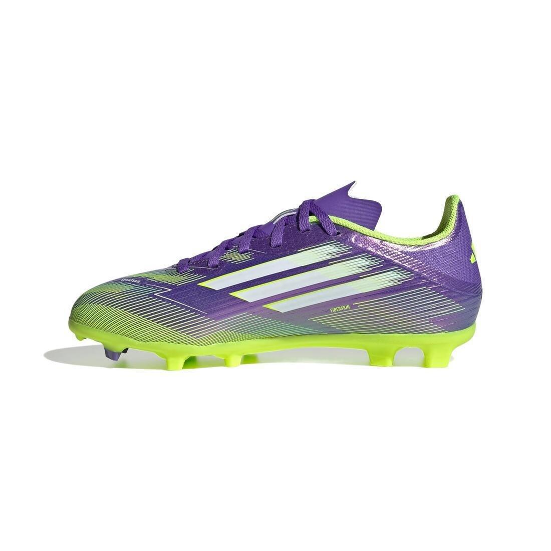 Kids Unisex F50 League Firm/Multi-Ground Boots, Purple, No Color, large image number 8