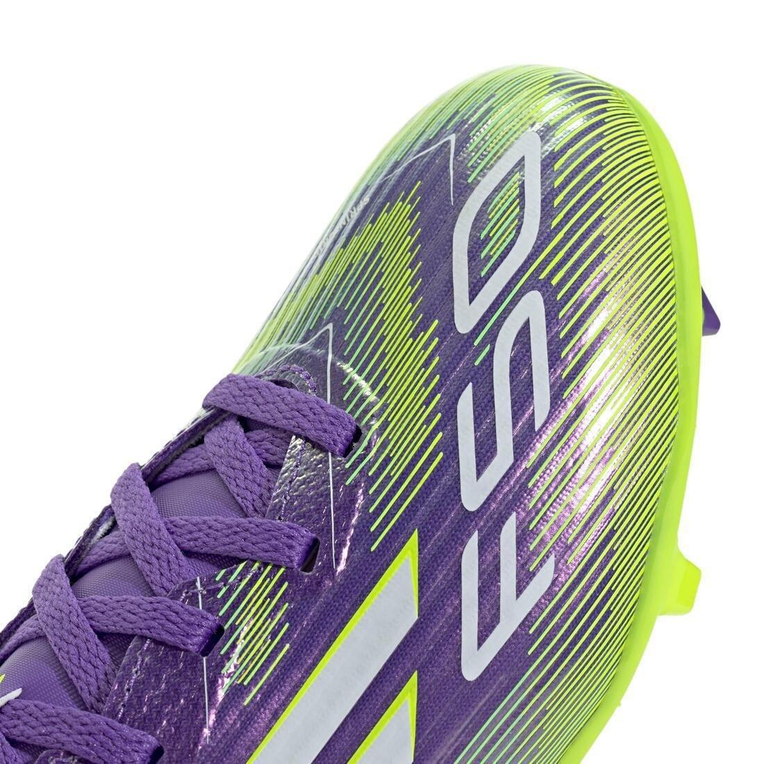 Kids Unisex F50 League Firm/Multi-Ground Boots, Purple, No Color, large image number 9