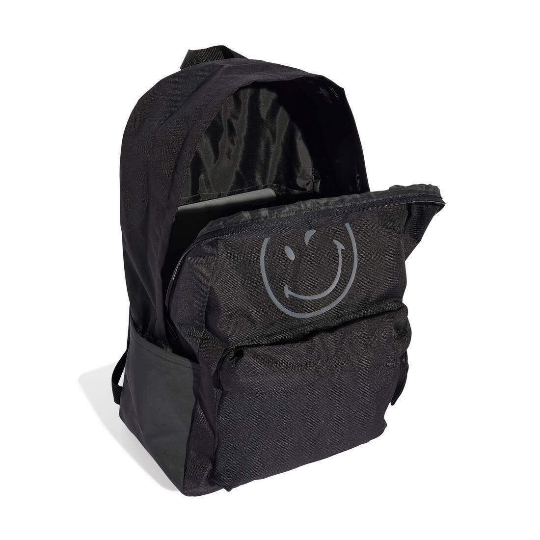 Kids Unisex adidas Smiley Backpack, Black, No Color, large image number 1