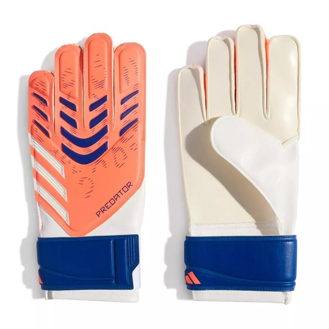 Kids Unisex Predator Training Goalkeeper Gloves, Orange, No Color, large image number 0