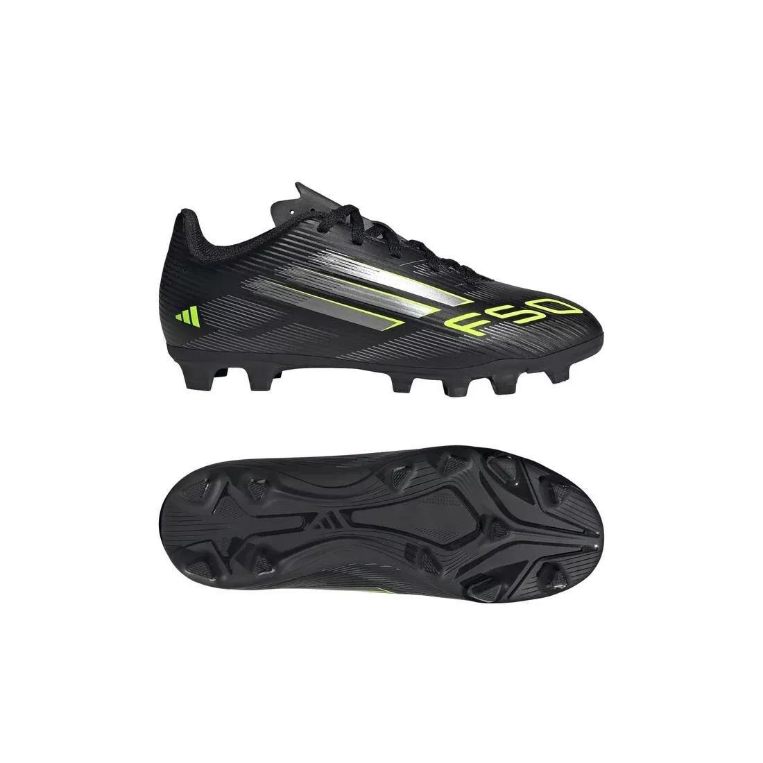 Kids Unisex F50 Club Firm/Multi-Ground Boots, Black, No Color, large image number 5