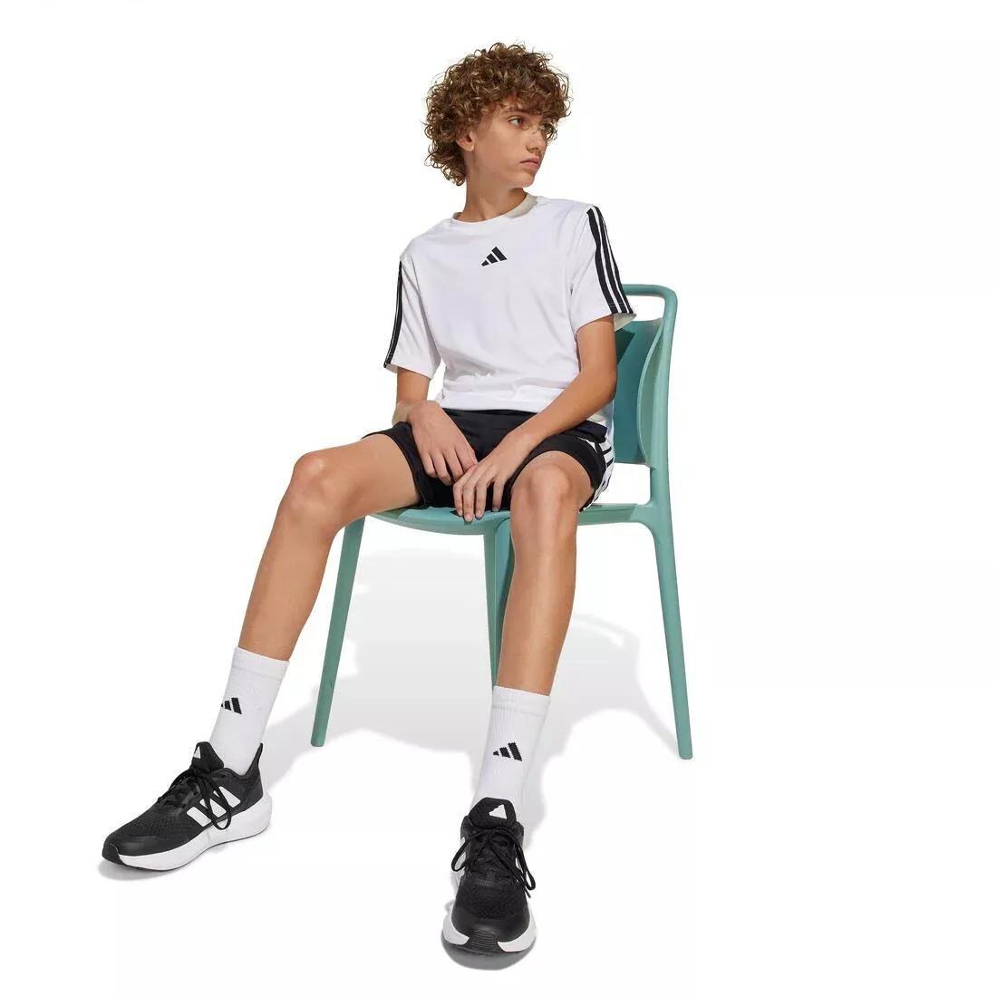 Kids Train Essentials 3-Stripes T-Shirt , White, No Color, medium