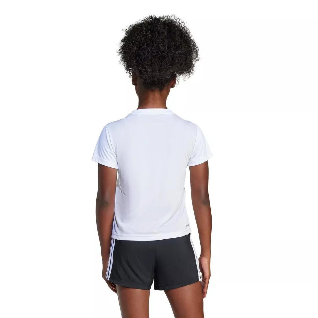Kids Train Essentials Regular Fit Logo Training T-Shirt , White, No Color, large image number 4
