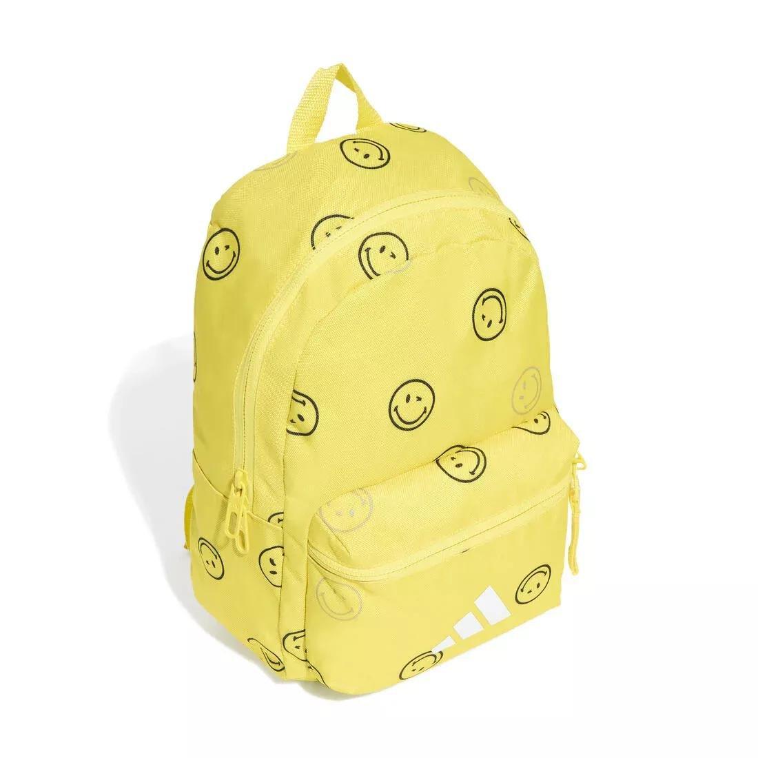 Kids Unisex Smiley Backpack, Yellow, No Color, medium