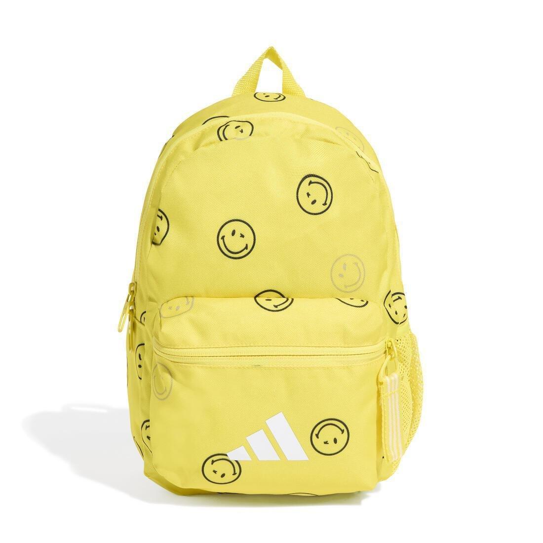 Kids Unisex Smiley Backpack, Yellow, No Color, large image number 2