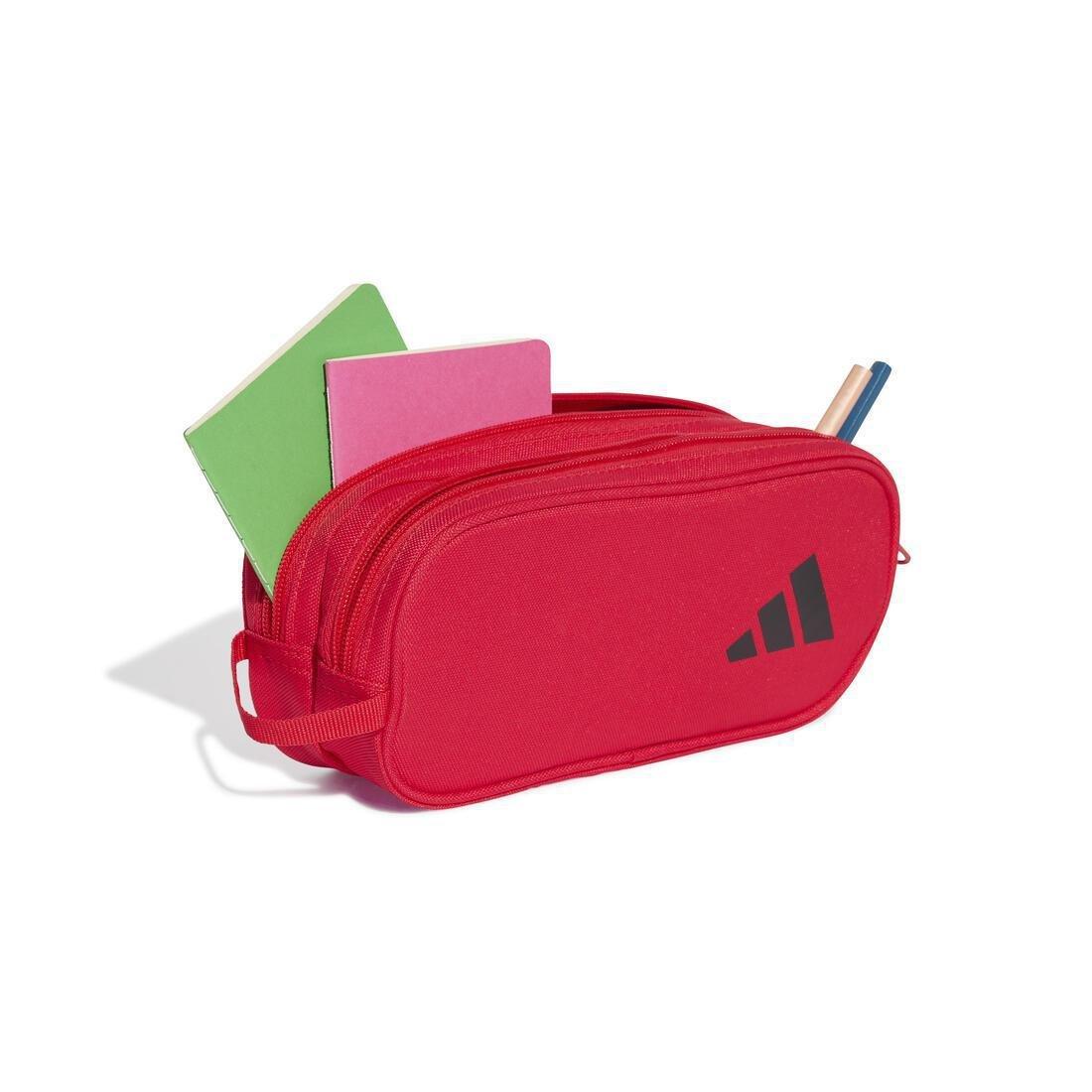 Kids Unisex Two Zipper Pencil Case, Red, No Color, large image number 1