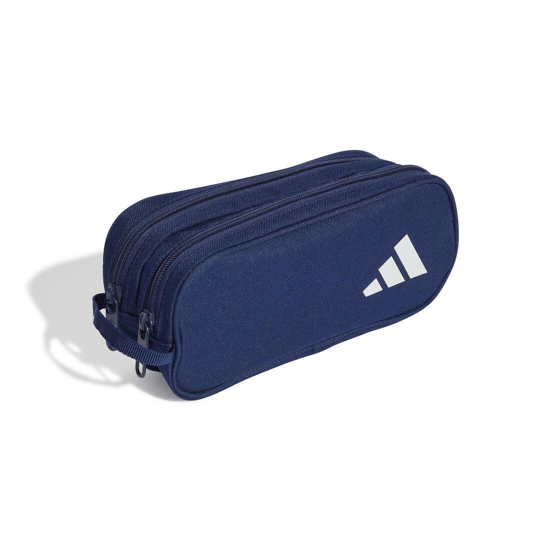 Kids Unisex Two Zipper Pencil Case, Navy, , medium