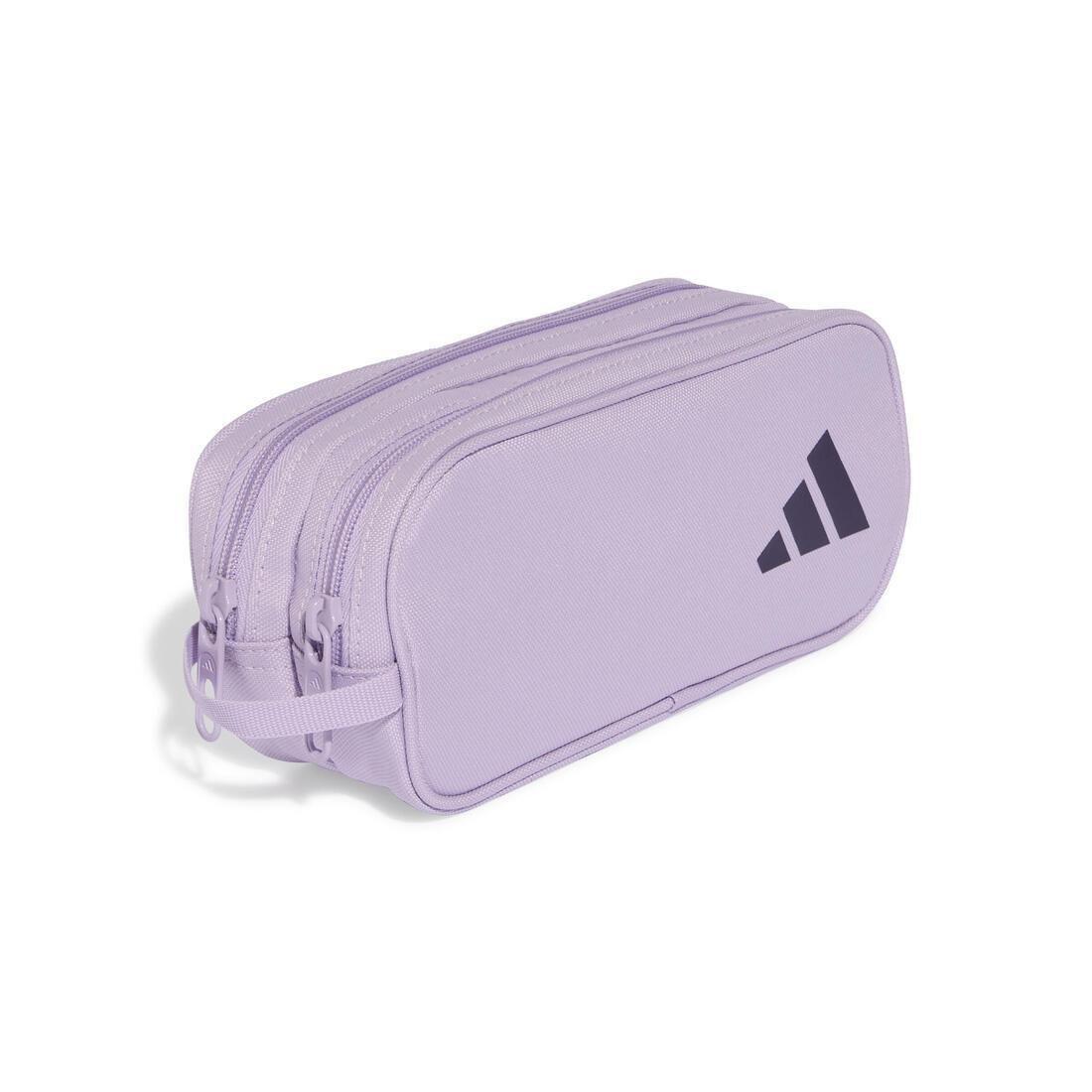 Kids Unisex Two Zipper Pencil Case, Purple, No Color, medium