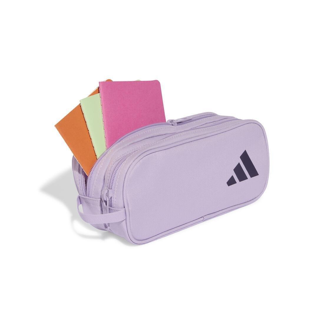 Kids Unisex Two Zipper Pencil Case, Purple, No Color, large image number 1