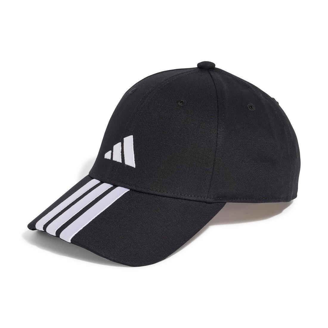 Unisex 3-Stripes Baseball Cap, Black, , medium