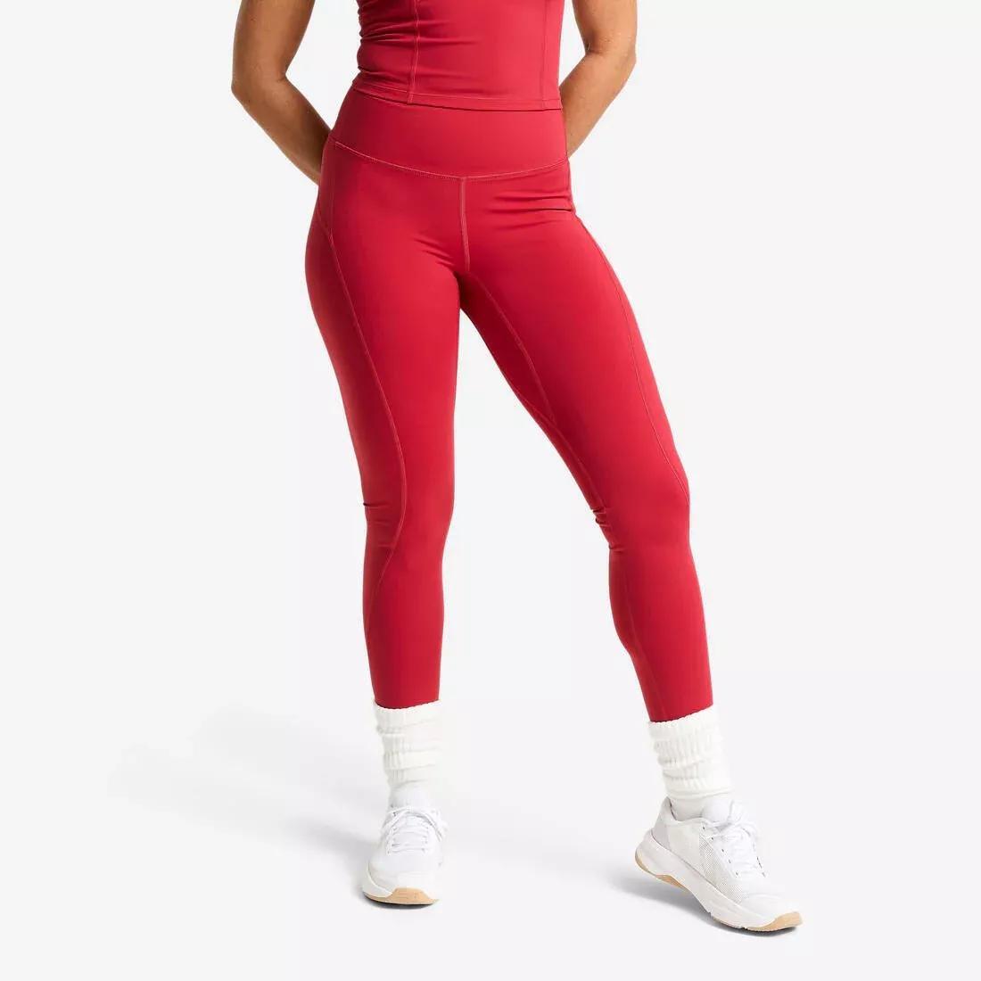 Women High-Waisted Shaping Sport Leggings, Brown, No Color, large image number 0