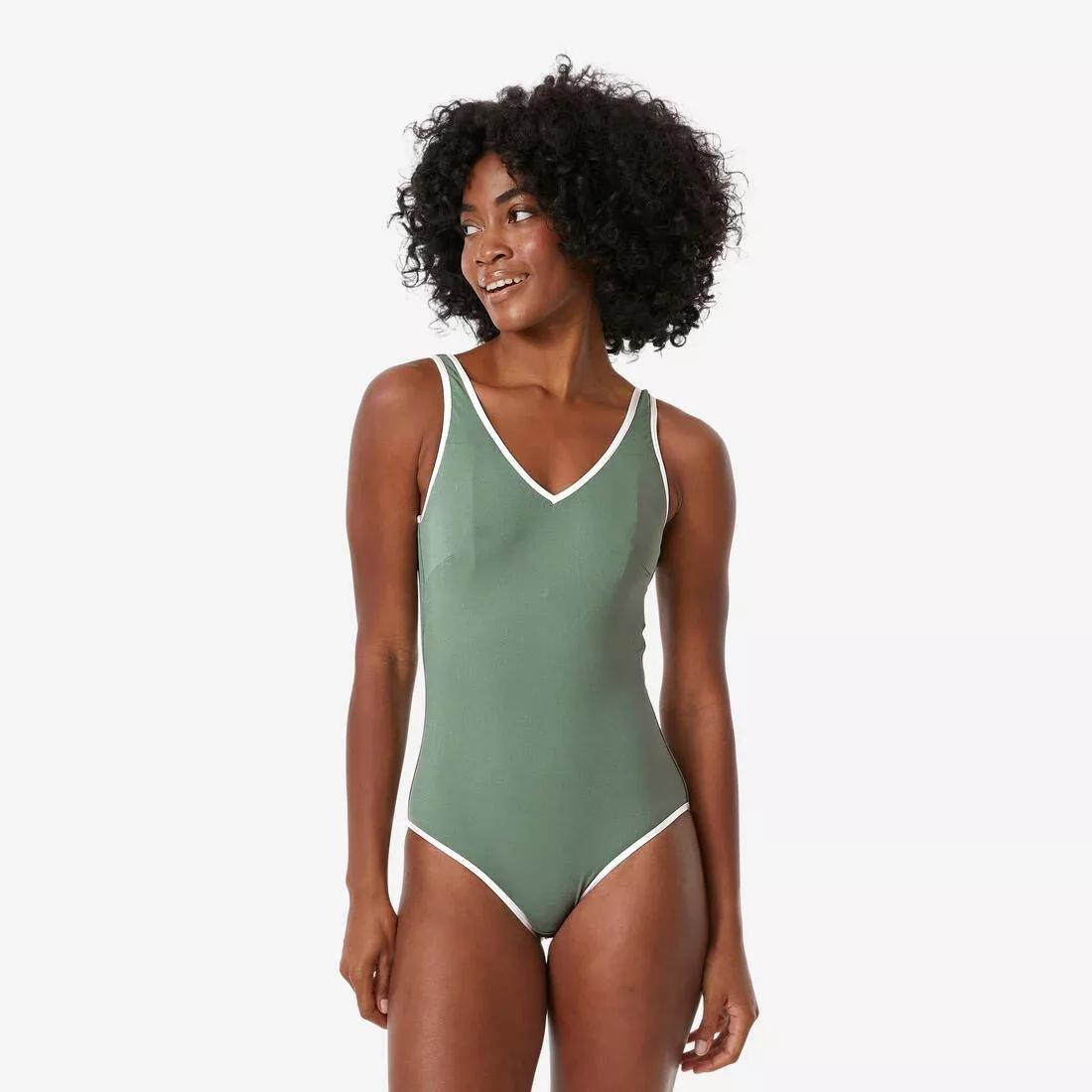 Women 1-Piece Swimsuit Sequinned Virginia Lurex, Green, No Color, medium