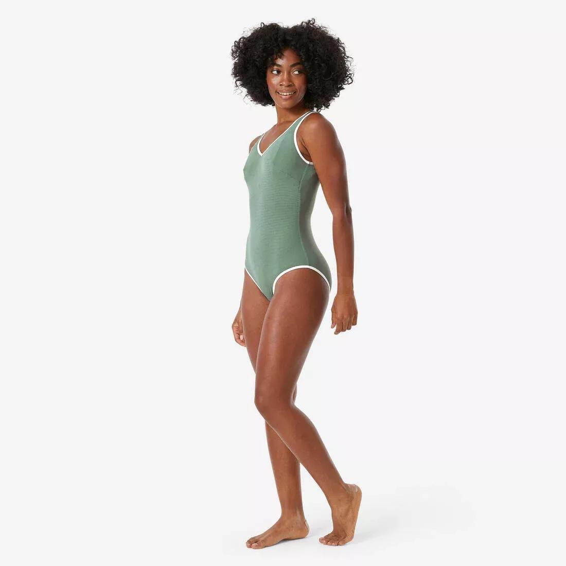 Women 1-Piece Swimsuit Sequinned Virginia Lurex, Green, No Color, medium