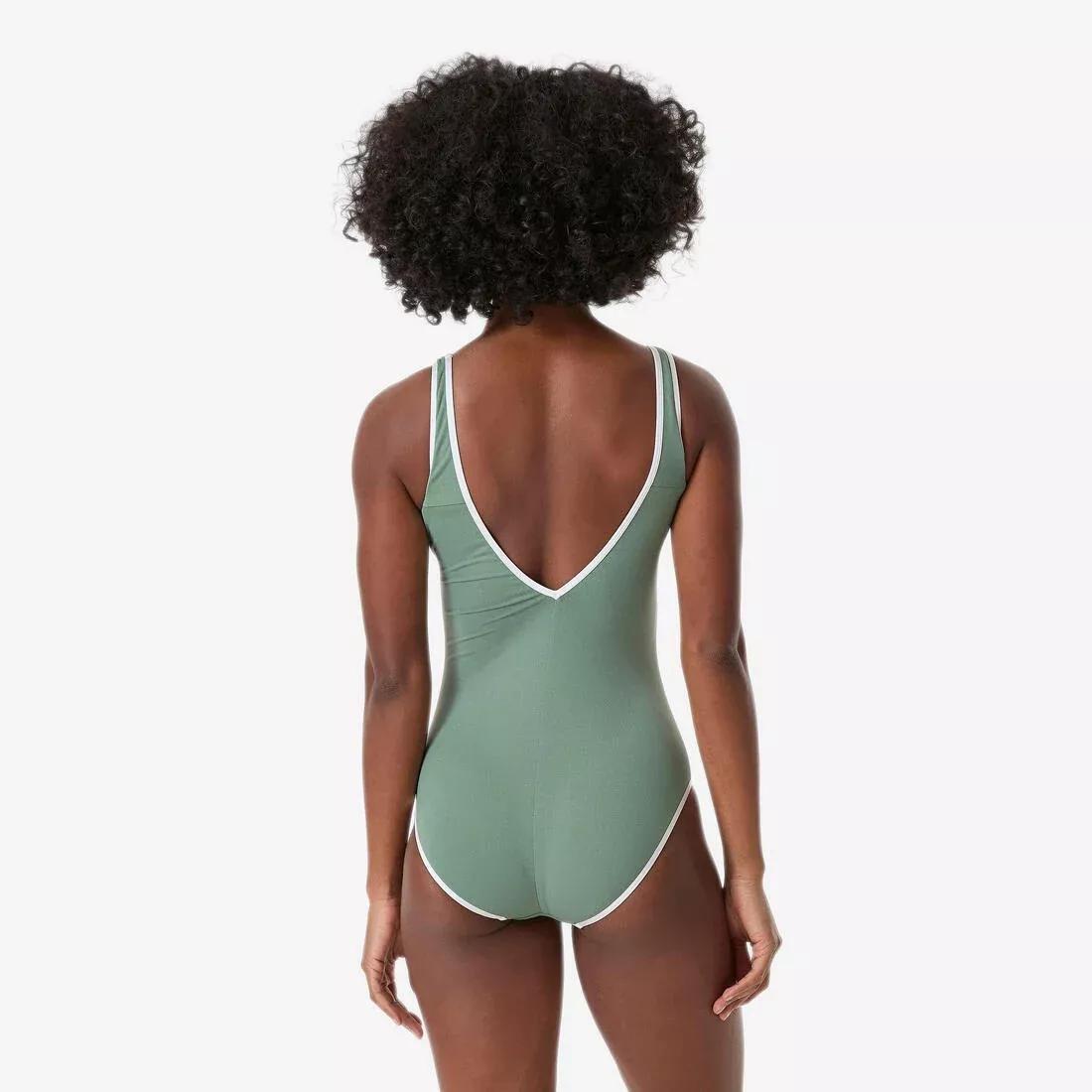 Women 1-Piece Swimsuit Sequinned Virginia Lurex, Green, No Color, large image number 3