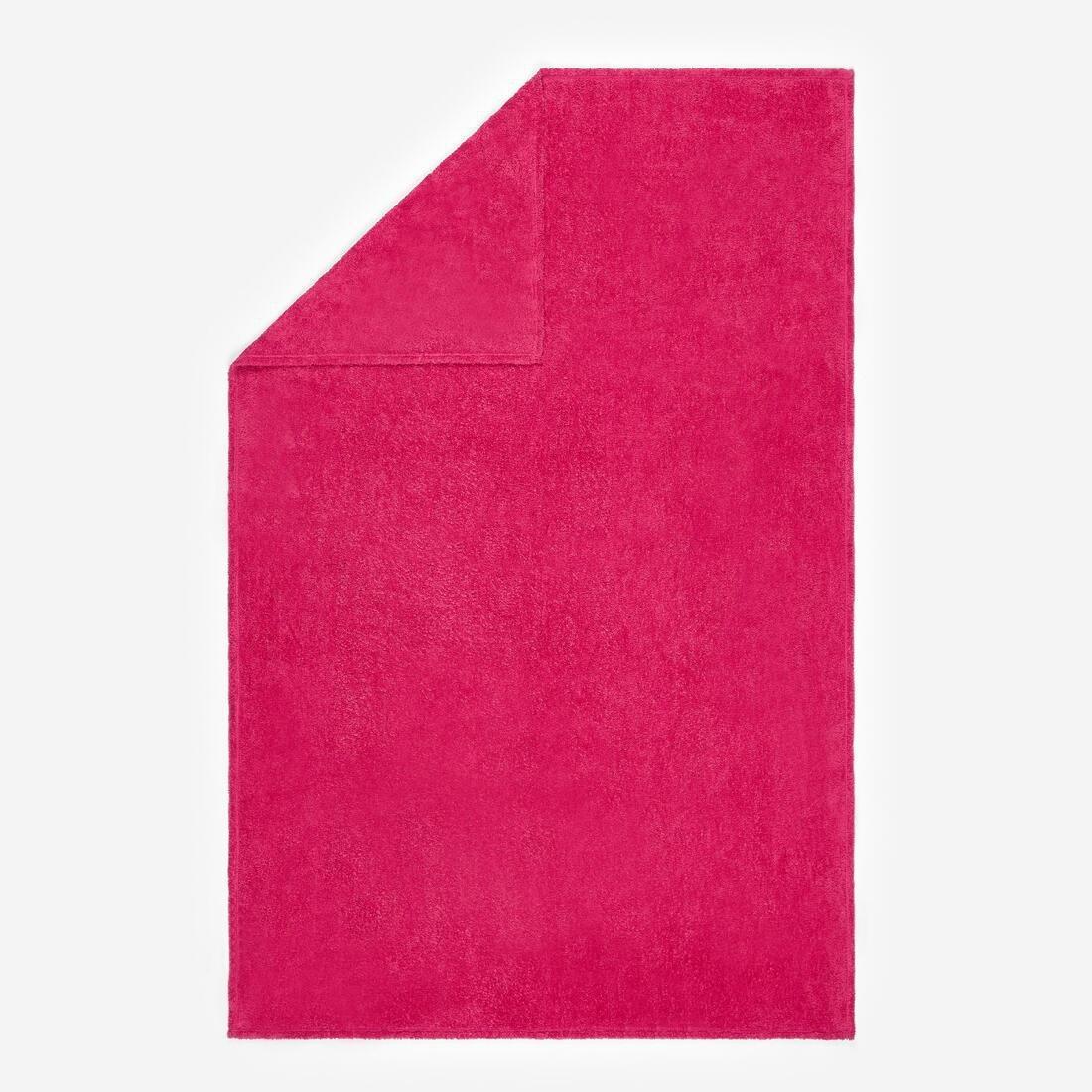 Swimming Ultra-Soft Microfibre Towel Size XL 110 x 175 cm, Pink, No Color, medium