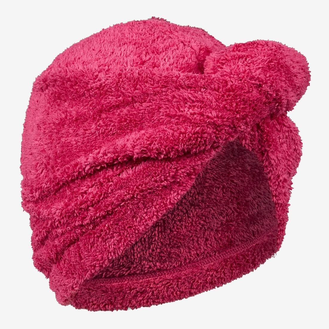 Swimming Soft Microfibre Hair Towel, Pink, No Color, medium