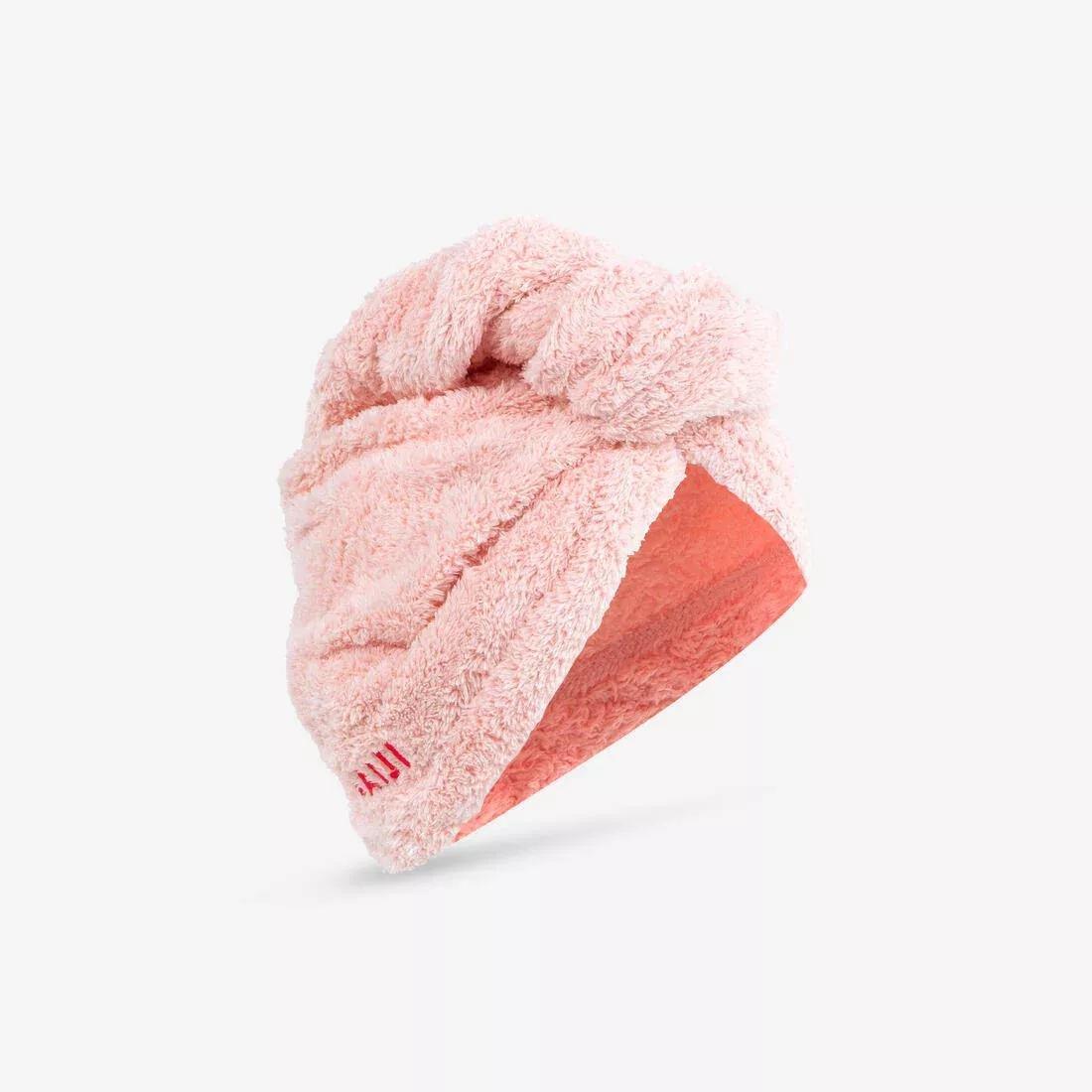 Swimming Soft Microfibre Hair Towel, Pink, No Color, medium