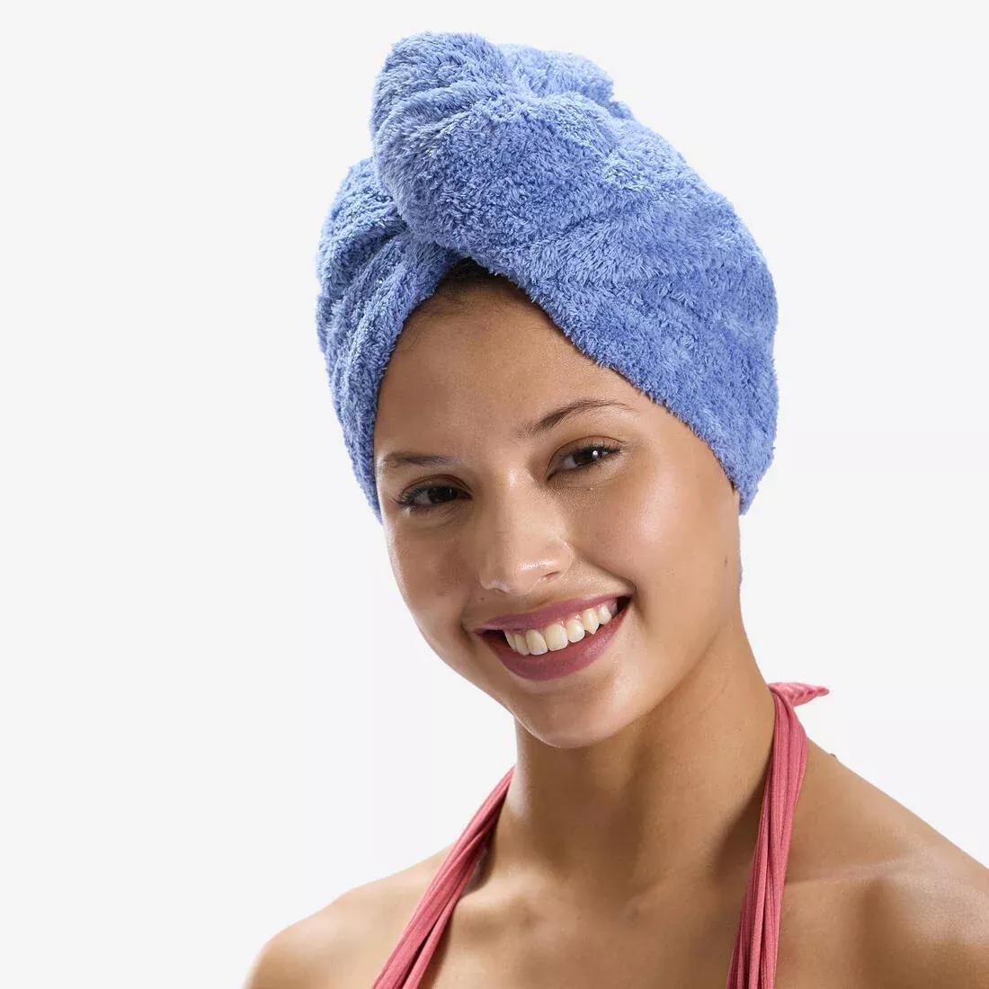 Swimming Soft Microfibre Hair Towel, Pink, No Color, large image number 3