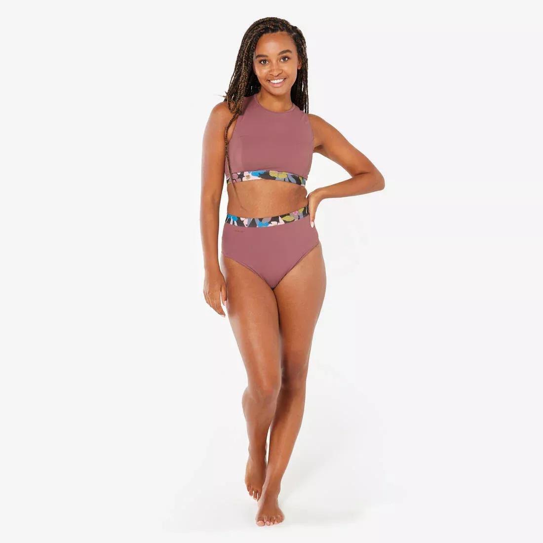 Women High Waist Surf Bikini Bottoms, Black, No Color, large image number 3