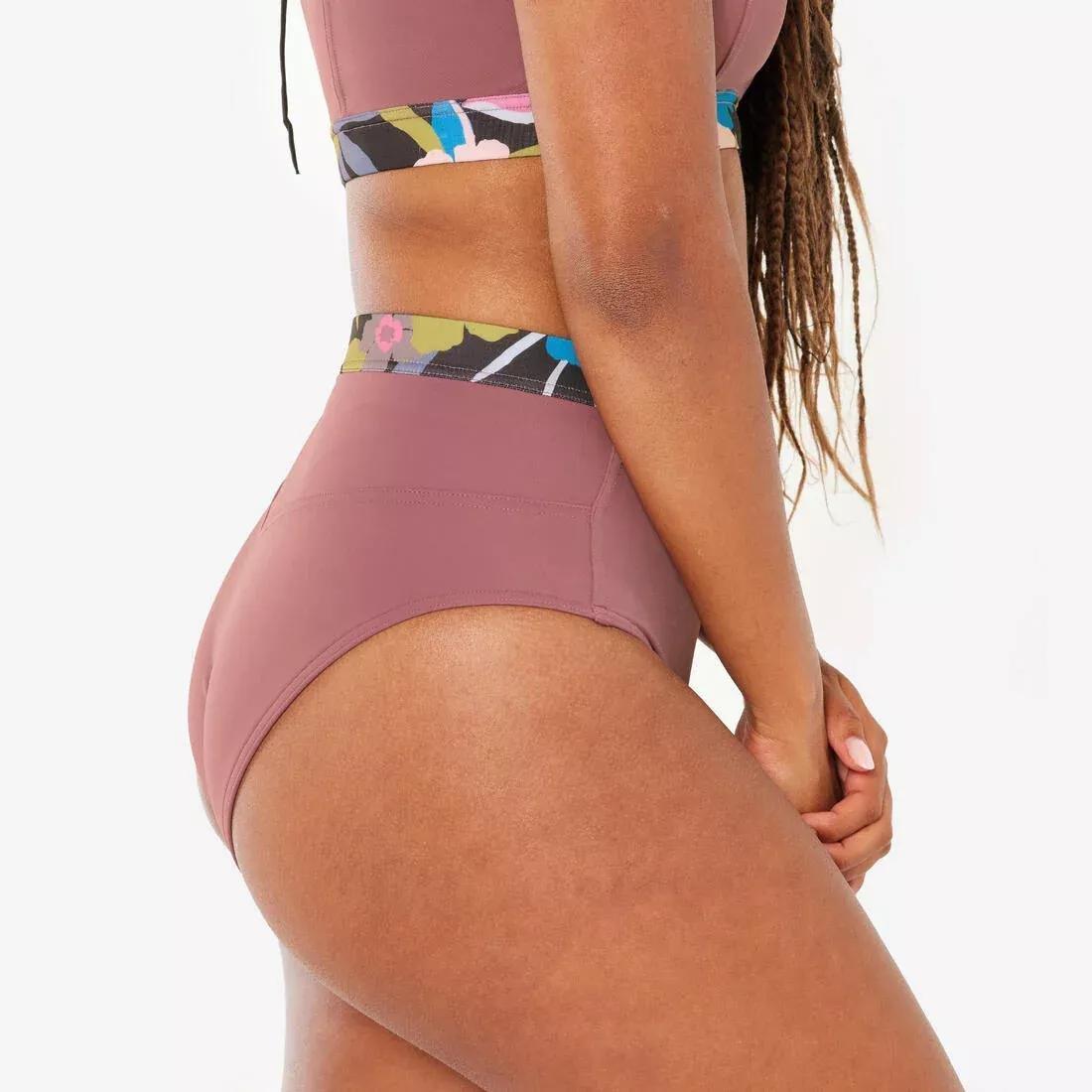 Women High Waist Surf Bikini Bottoms, Black, No Color, large image number 8