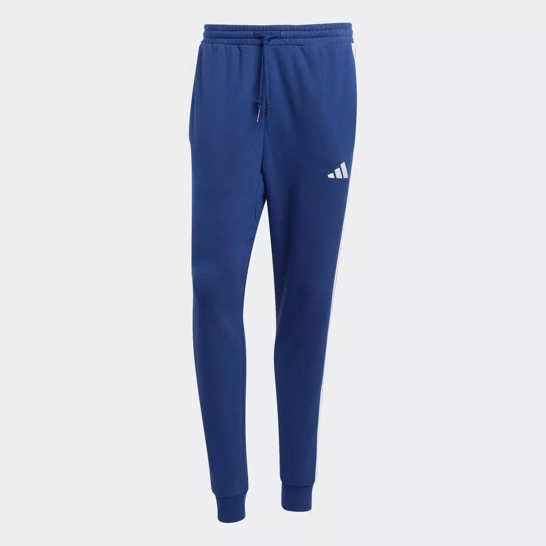 Essential 3-Stripes French Terry Joggers, Blue, No Color, large image number 0