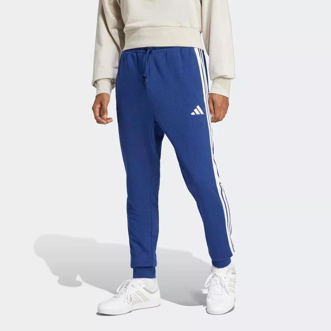 Essential 3-Stripes French Terry Joggers, Blue, No Color, large image number 1