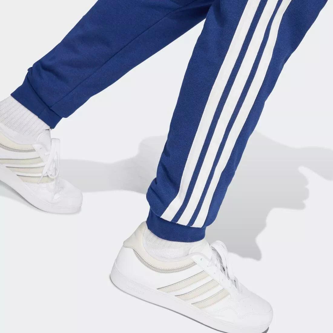 Essential 3-Stripes French Terry Joggers, Blue, No Color, large image number 4