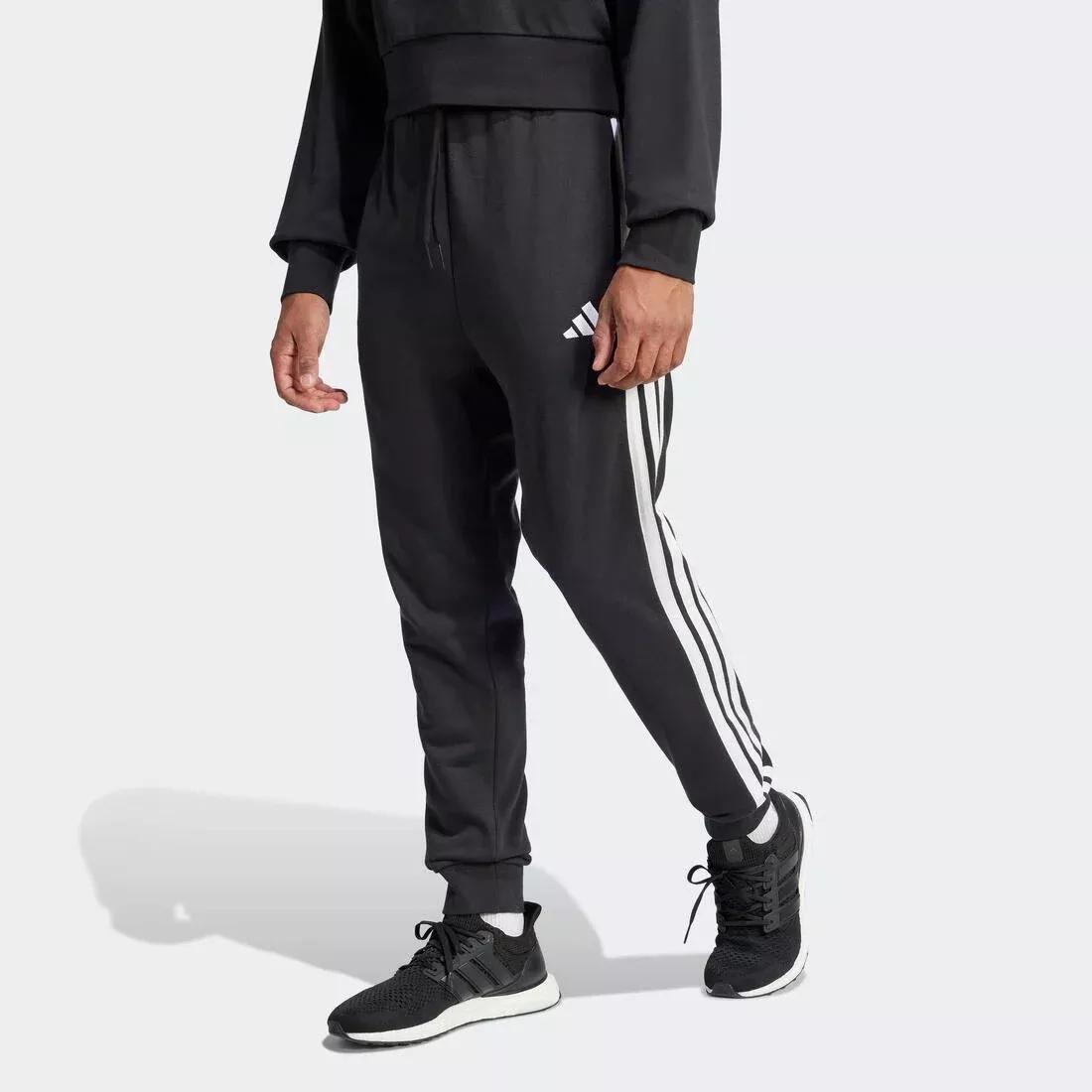 Essential 3-Stripes French Terry Joggers, Black, , medium