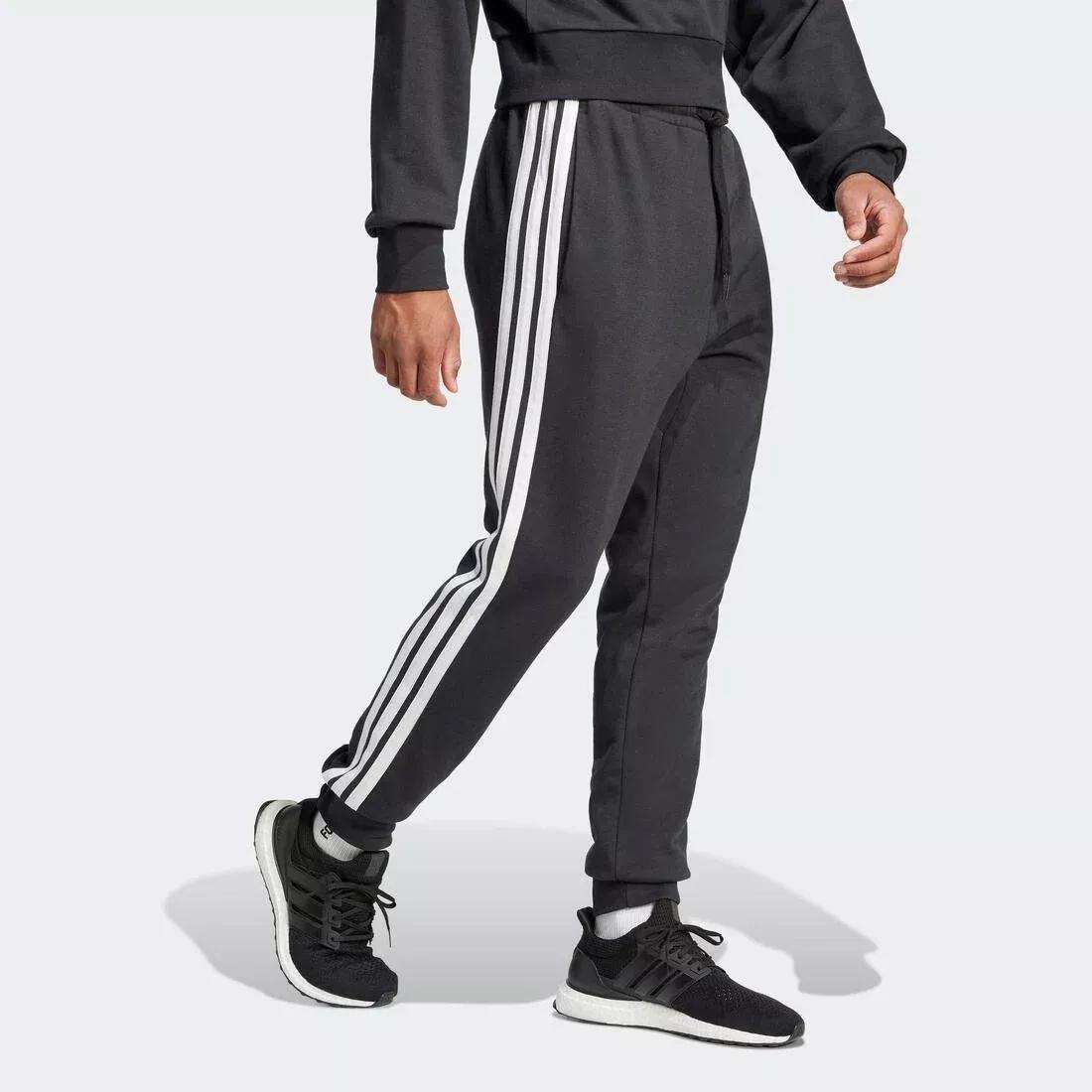 Essential 3-Stripes French Terry Joggers, Black, , large image number 4