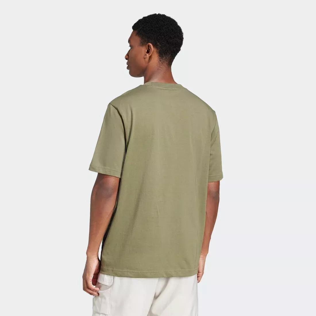 Essentials 3-Stripes Single Jersey T-Shirt, Green, No Color, medium