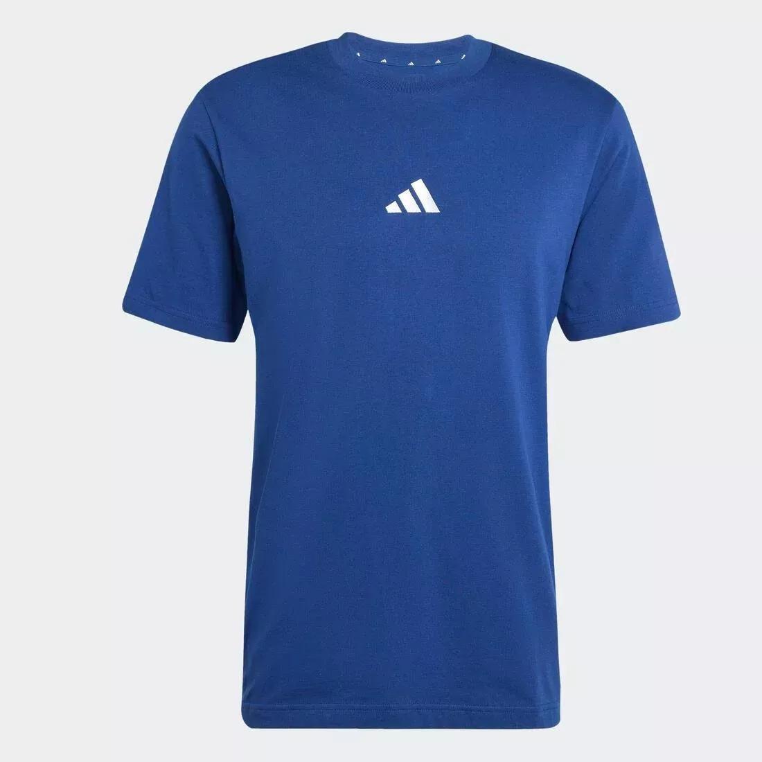 Essentials 3-Stripes Single Jersey T-Shirt, Blue, No Color, large image number 0